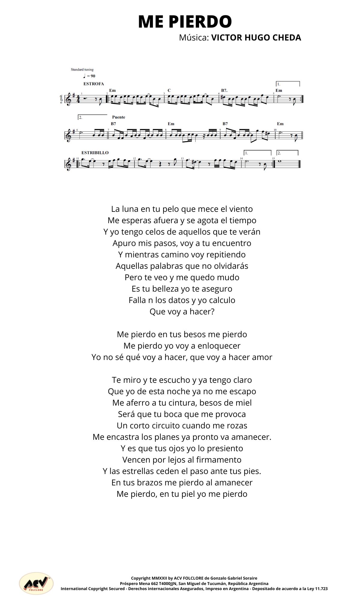 Me Pierdo Acv Folclore